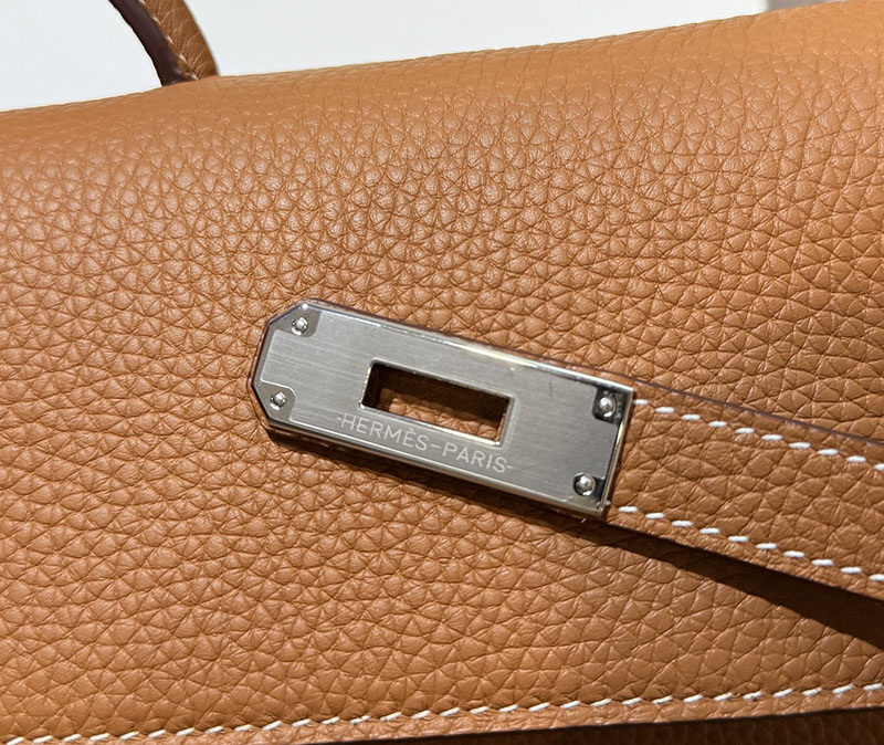 エルメス ケリーデペッシュ 36の通販 HERMES ケリーデペッシュ36 ゴールド トゴ シルバー金具 H078392CK37 エルメス メンズバッグ ビジネス - 画像 (2)