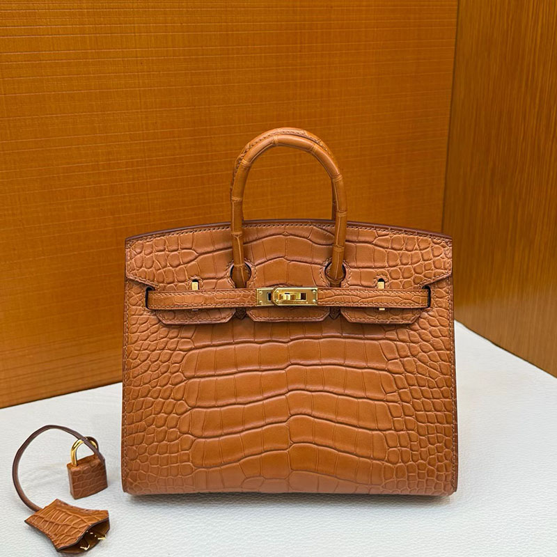 エルメス バーキン20の通販 HERMES バーキン 20 セリエ ゴールド クロコダイル ゴールド金具 H084534CC37 エルメス クロコダイル バーキン - 画像 (9)