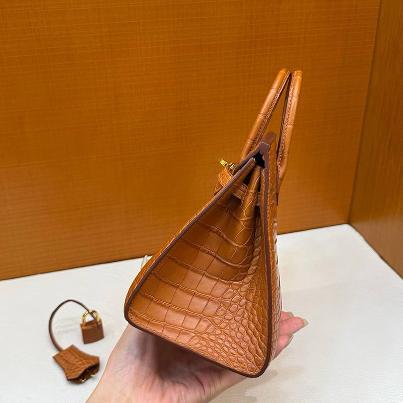 エルメス バーキン20の通販 HERMES バーキン 20 セリエ ゴールド クロコダイル ゴールド金具 H084534CC37 エルメス クロコダイル バーキン - 画像 (6)