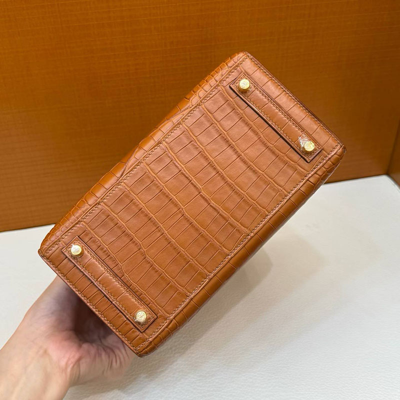 エルメス バーキン20の通販 HERMES バーキン 20 セリエ ゴールド クロコダイル ゴールド金具 H084534CC37 エルメス クロコダイル バーキン - 画像 (2)