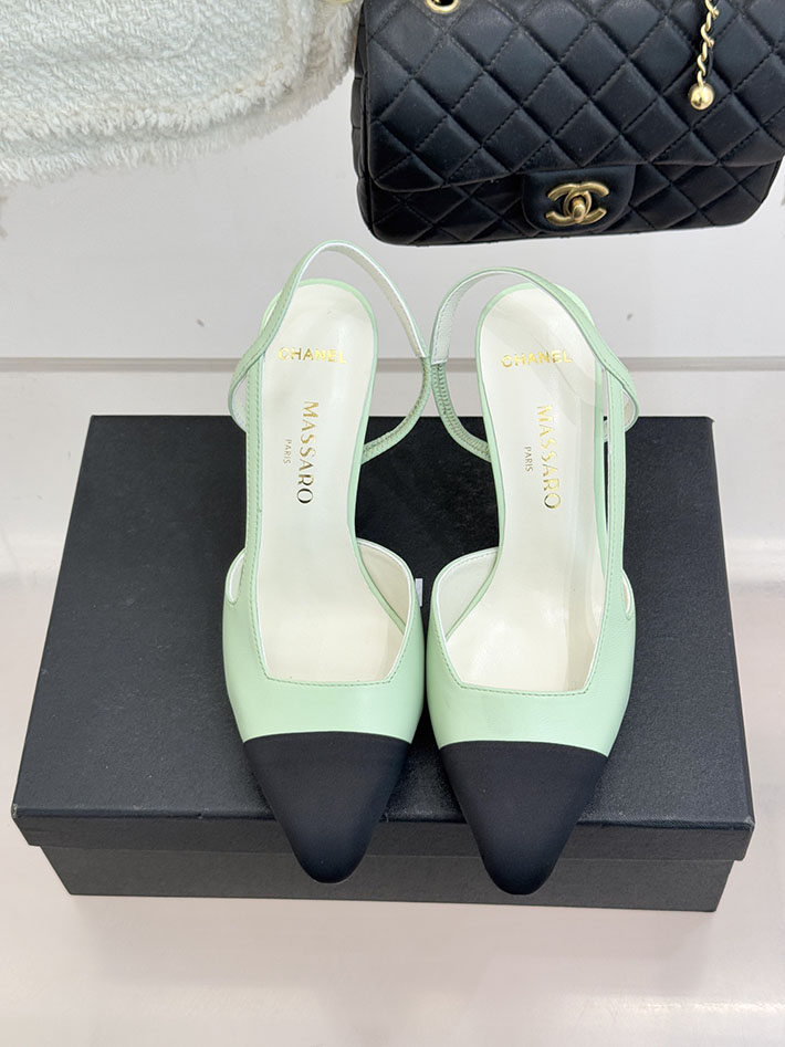 最高級シャネルスーパーコピー CHANEL 2026年春夏 新作 スリングバック シューズ パンプス イエローグリーン 2630837 シャネル パンプス 値段 - 画像 (8)