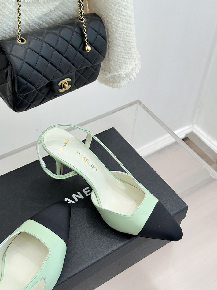 最高級シャネルスーパーコピー CHANEL 2026年春夏 新作 スリングバック シューズ パンプス イエローグリーン 2630837 シャネル パンプス 値段 - 画像 (7)
