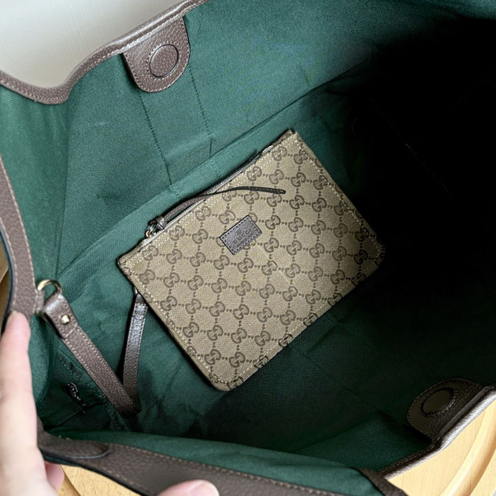 グッチ直営アウトレット店 GUCCI ジリオ ラージ トートバッグ ベージュ&ダークブラウン 853971 FAFFP 2547 グッチ トートバッグ 新作 - 画像 (5)