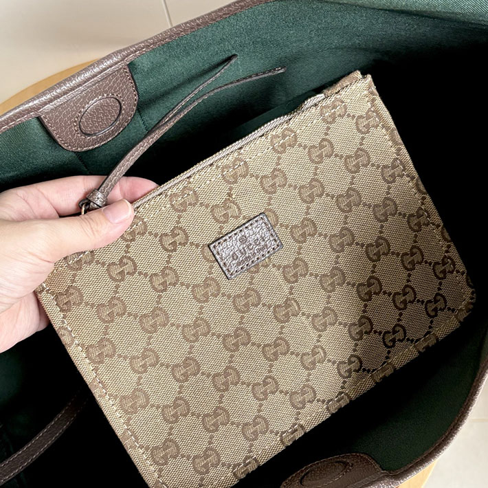グッチ直営アウトレット店 GUCCI ジリオ ラージ トートバッグ ベージュ&ダークブラウン 853971 FAFFP 2547 グッチ トートバッグ 新作 - 画像 (4)