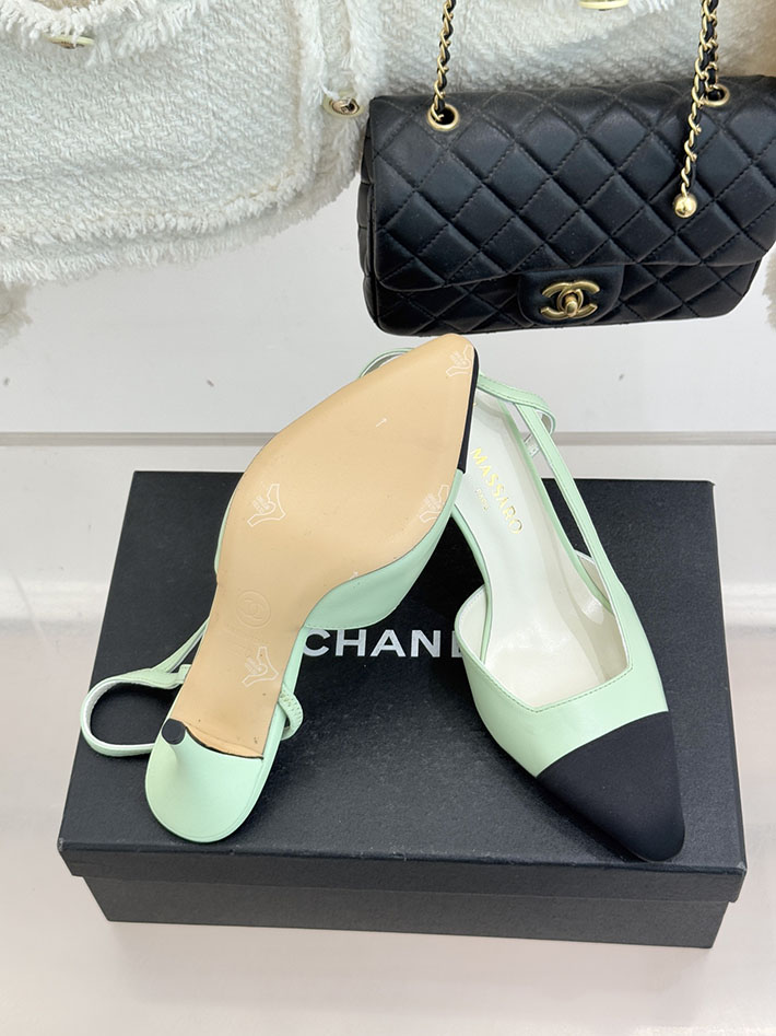 最高級シャネルスーパーコピー CHANEL 2026年春夏 新作 スリングバック シューズ パンプス イエローグリーン 2630837 シャネル パンプス 値段 - 画像 (3)
