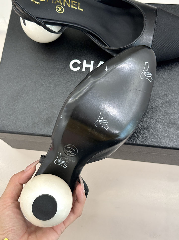 最高級シャネルスーパーコピー CHANEL 2026年春夏 新作 スリングバック シューズ パンプス ブラック 2630848 パンプスブランド レディース - 画像 (3)