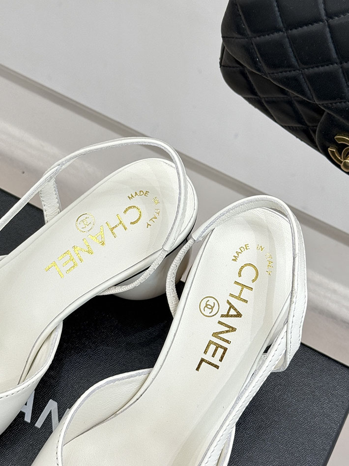 最高級シャネルスーパーコピー CHANEL 2026年春夏 新作 スリングバック シューズ パンプス ホワイト 2630850 パンプス ブランド 高級 - 画像 (4)