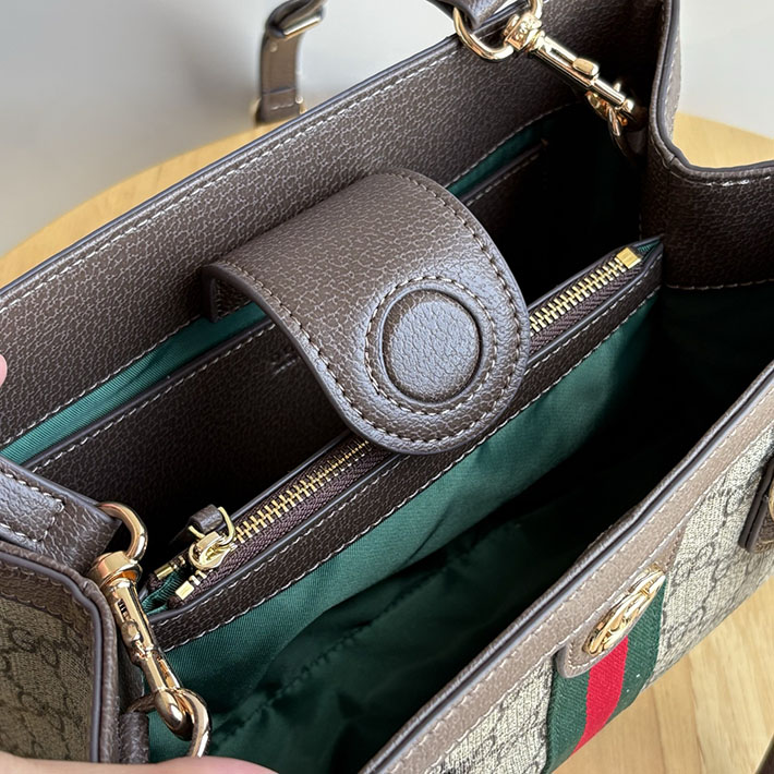 グッチ直営アウトレット店 GUCCI オフィディア スモール トートバッグ ベージュ&ダークブラウン 836840 FAE0J 9867 gucci バッグ 人気ランキング - 画像 (4)
