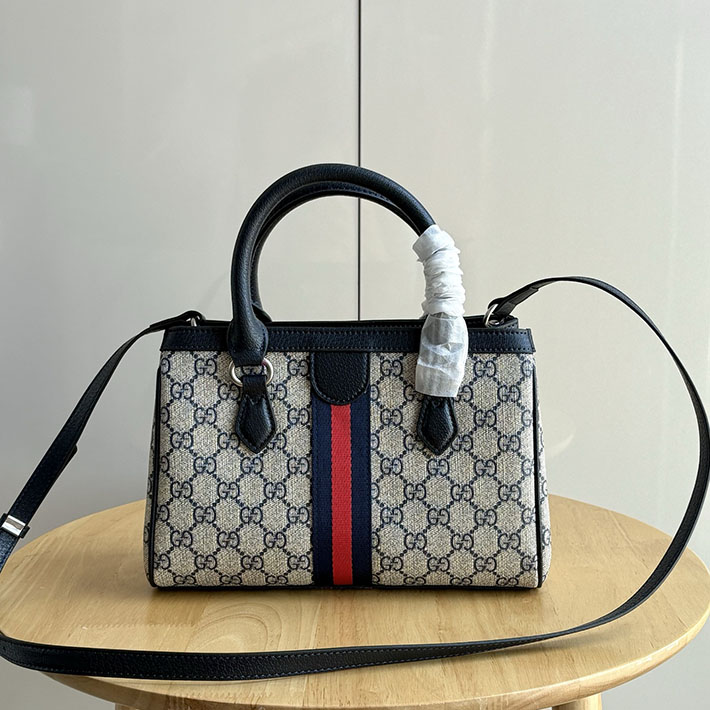 グッチ直営アウトレット店 GUCCI オフィディア スモール トートバッグ ベージュ&ブルー/ブルー 836840 FAE0J 4076 GUCCI ショルダーバッグ 人気 - 画像 (7)