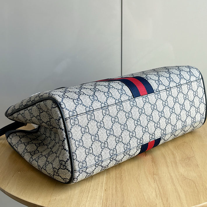 グッチ直営アウトレット店 GUCCI 2WAYトートバッグ ダブルGロゴ ベージュ&ブルー/ブルー 836839 FAE0J 4076 GUCCI バッグ 芸能人 - 画像 (6)