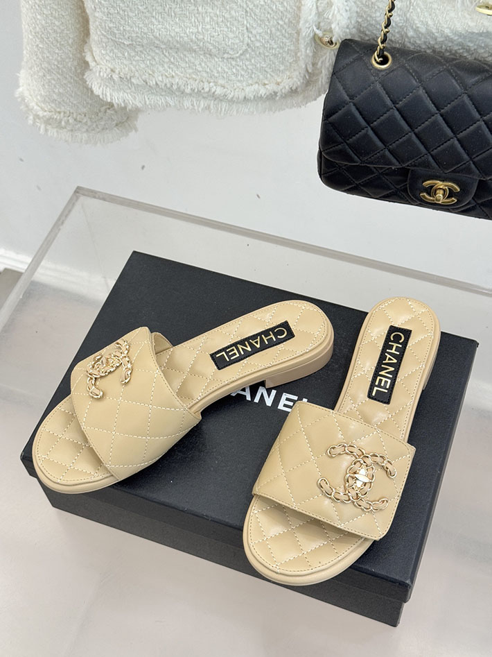 最高級シャネルスーパーコピー CHANEL ココマーク キルティング レザー ミュール サンダル ベージュ 2630915 シャネル サンダル 安い - 画像 (9)