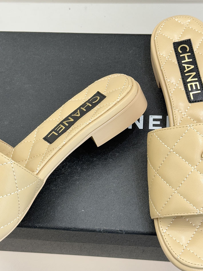 最高級シャネルスーパーコピー CHANEL ココマーク キルティング レザー ミュール サンダル ベージュ 2630915 シャネル サンダル 安い - 画像 (5)