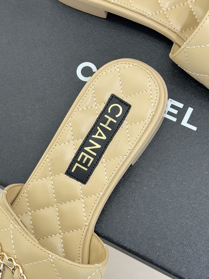 最高級シャネルスーパーコピー CHANEL ココマーク キルティング レザー ミュール サンダル ベージュ 2630915 シャネル サンダル 安い - 画像 (3)
