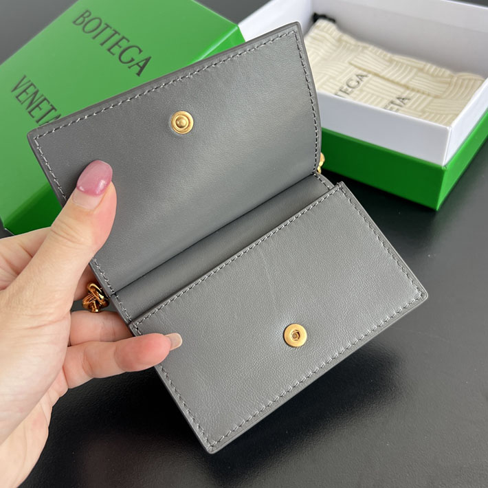 最高級ボッテガコピー Bottega Veneta ソルスティス ビジネスカードケース アゲートグレー 810596V4R411556 ボッテガ カードケース レディース - 画像 (5)