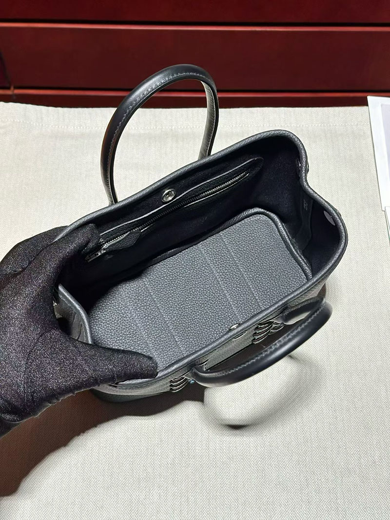 エルメスバッグの通販 HERMES ネオ・ガーデン・ブルティ23 黒/ブルー トゴ/スイフト シルバー金具 H087974CKAC ネオガーデン ブルティ23 - 画像 (3)