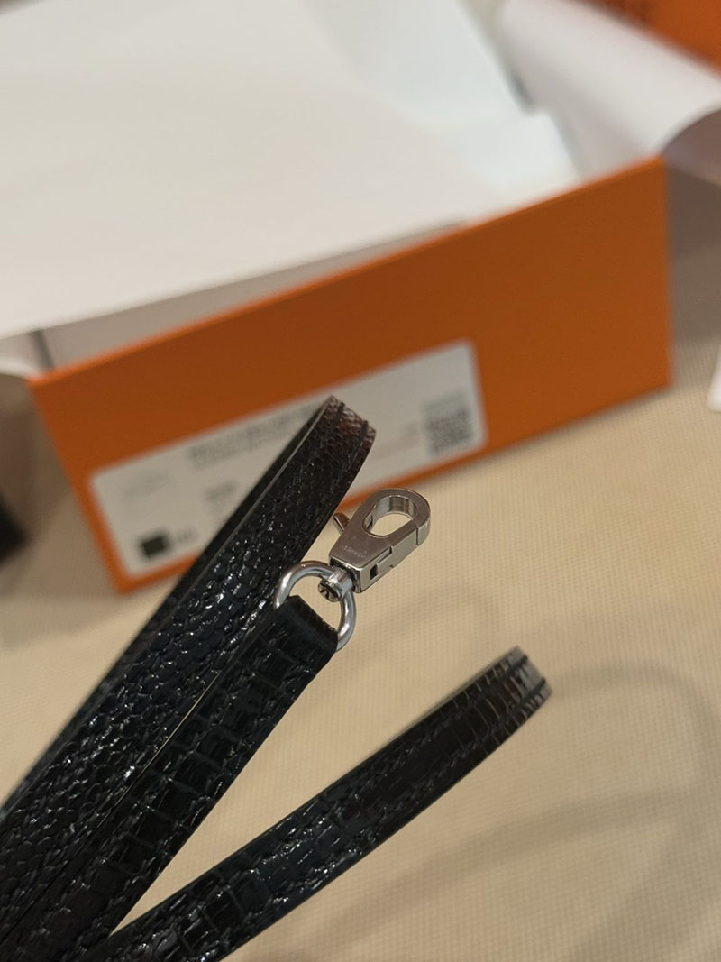 エルメス ケリーミニの通販 HERMES ケリーミニ2 外縫い 黒 ブラック リザード シルバー金具 H071333CK89 エルメス ケリーミニ - 画像 (9)