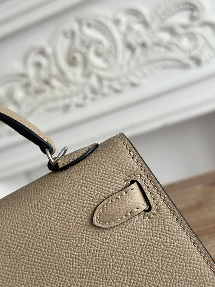 エルメス ショルダーバッグの定価 HERMES ケリーミニ2 トレンチ ヴォーエプソン シルバー金具 H073663CKS2 ミニケリー 新品 - 画像 (5)