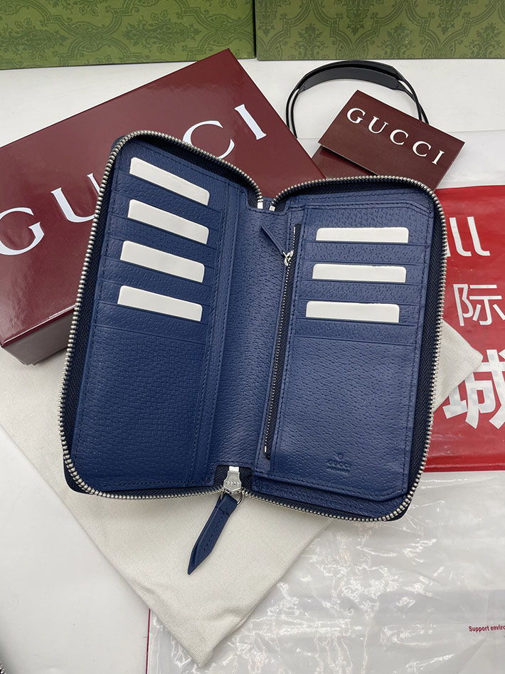 グッチ 財布 アウトレット GUCCI ジップアラウンドウォレット インテリア ベージュ&ブルー 822051 FACQC 4076 グッチ 長財布 新作 - 画像 (5)