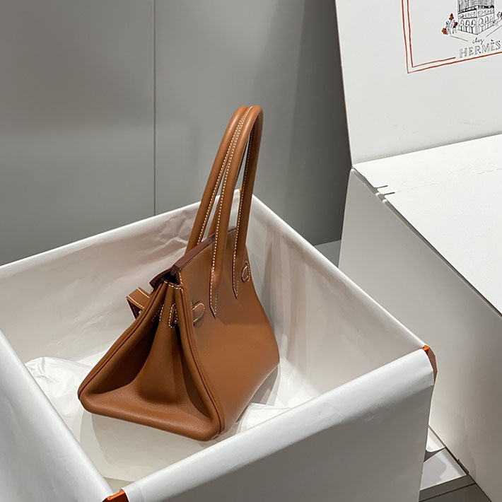 ショルダーバーキン29の定価 HERMES バーキンショルダーライト 29 ゴールド スイフト シルバー金具 H085237CK37 エルメス バッグ バーキン - 画像 (7)
