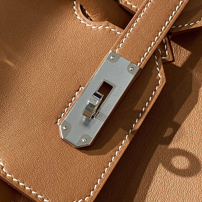 ショルダーバーキン29の定価 HERMES バーキンショルダーライト 29 ゴールド スイフト シルバー金具 H085237CK37 エルメス バッグ バーキン - 画像 (5)