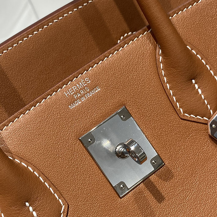 ショルダーバーキン29の定価 HERMES バーキンショルダーライト 29 ゴールド スイフト シルバー金具 H085237CK37 エルメス バッグ バーキン - 画像 (4)