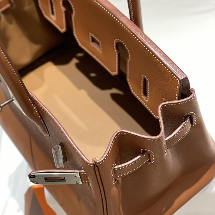 ショルダーバーキン29の定価 HERMES バーキンショルダーライト 29 ゴールド スイフト シルバー金具 H085237CK37 エルメス バッグ バーキン - 画像 (2)
