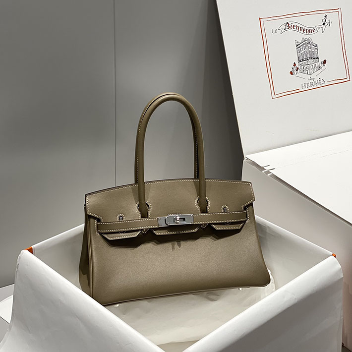 ショルダーバーキン29の定価 HERMES バーキンショルダーライト 29 エトゥープ スイフト シルバー金具 H085237CK18 エルメス バッグ人気ランキング - 画像 (9)