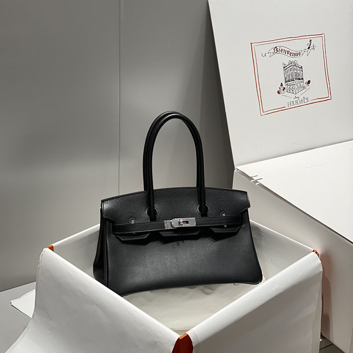 ショルダーバーキン29の定価 HERMES バーキンショルダーライト 29 ブラック スイフト シルバー金具 H085237CK89 shoulder birkin 29 - 画像 (9)