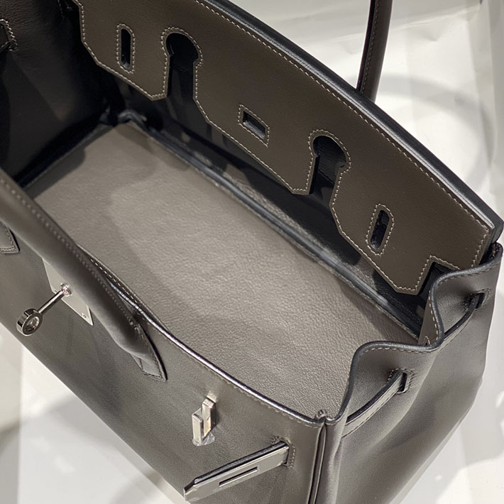 ショルダーバーキン29の定価 HERMES バーキンショルダーライト 29 エベンヌ スイフト シルバー金具 H085237CK46 バーキン ショルダー ライト29 - 画像 (2)