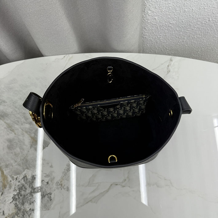 最高級ディオールスーパーコピー Dior Médaillon バケットバッグ ミディアム ブラック M1532QUQW_M900 ディオール バッグ トート - 画像 (3)