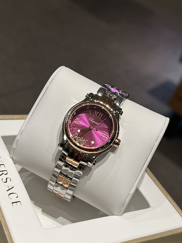 最高級ショパールスーパーコピー CHOPARD ハッピースポーツ クオーツ ルーセントスティール ダイヤモンド 278590-3012 ショパール ハッピースポーツ ピンク - 画像 (5)