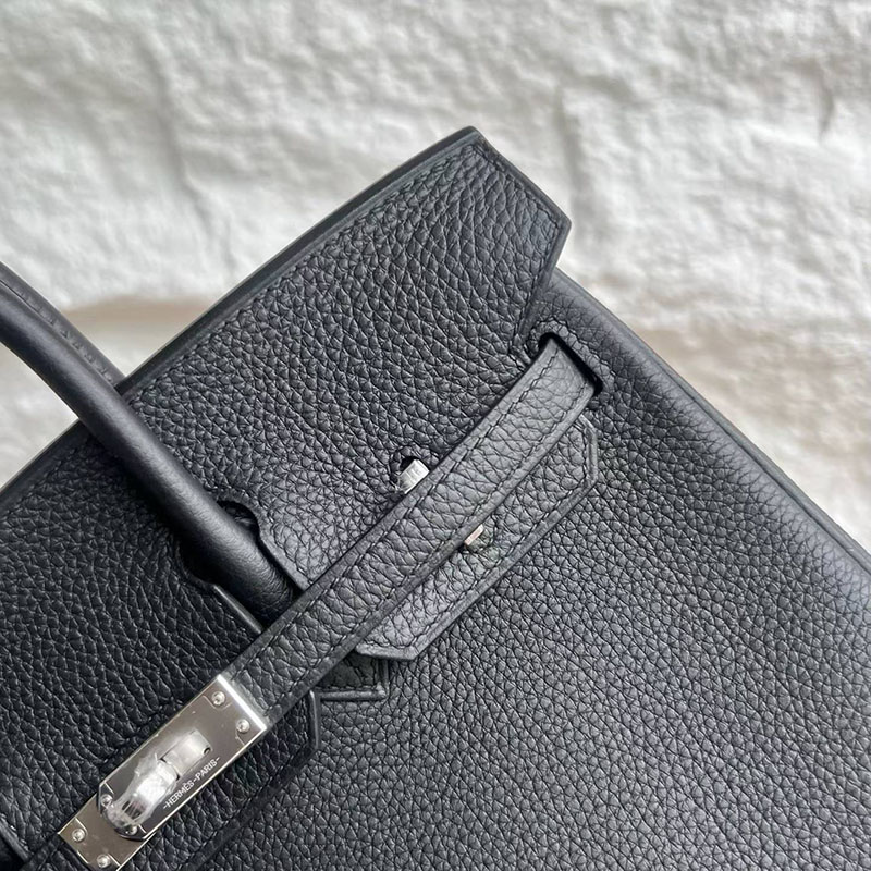 エルメス バーキン 並行輸入 HERMES バーキン25 黒 ブラック フィヨルド シルバー金具 2634005 バーキン25 黒 定価 - 画像 (9)