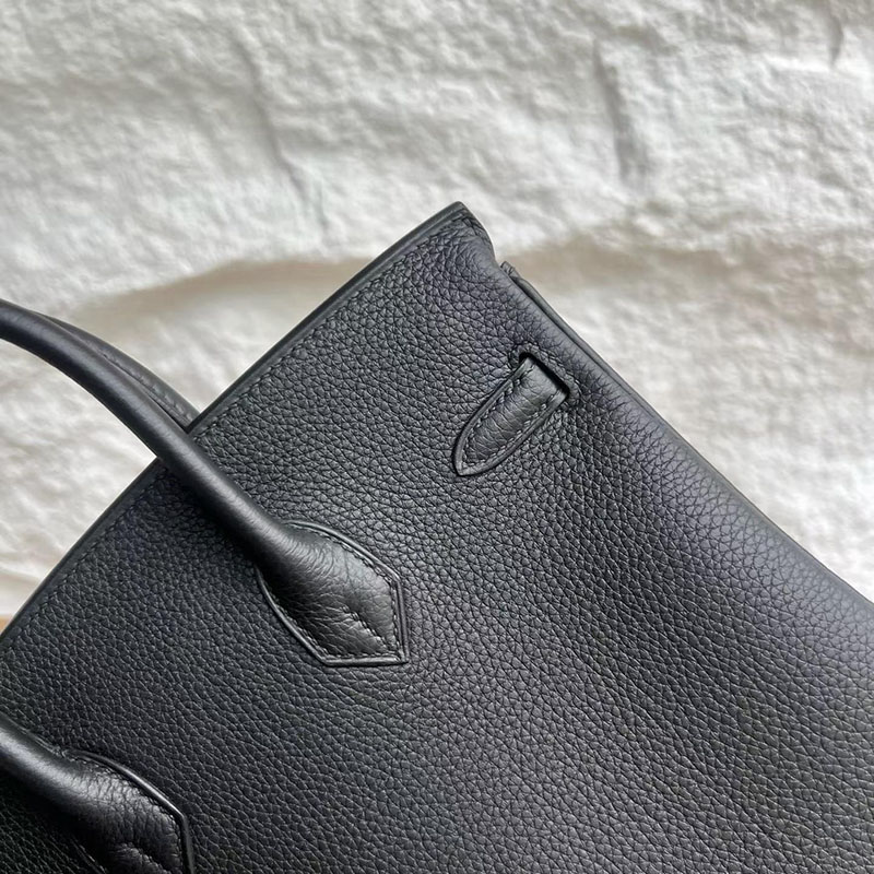 エルメス バーキン 並行輸入 HERMES バーキン25 黒 ブラック フィヨルド シルバー金具 2634005 バーキン25 黒 定価 - 画像 (7)
