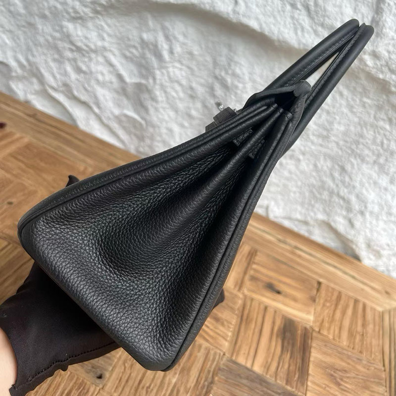 エルメス バーキン 並行輸入 HERMES バーキン25 黒 ブラック フィヨルド シルバー金具 2634005 バーキン25 黒 定価 - 画像 (6)