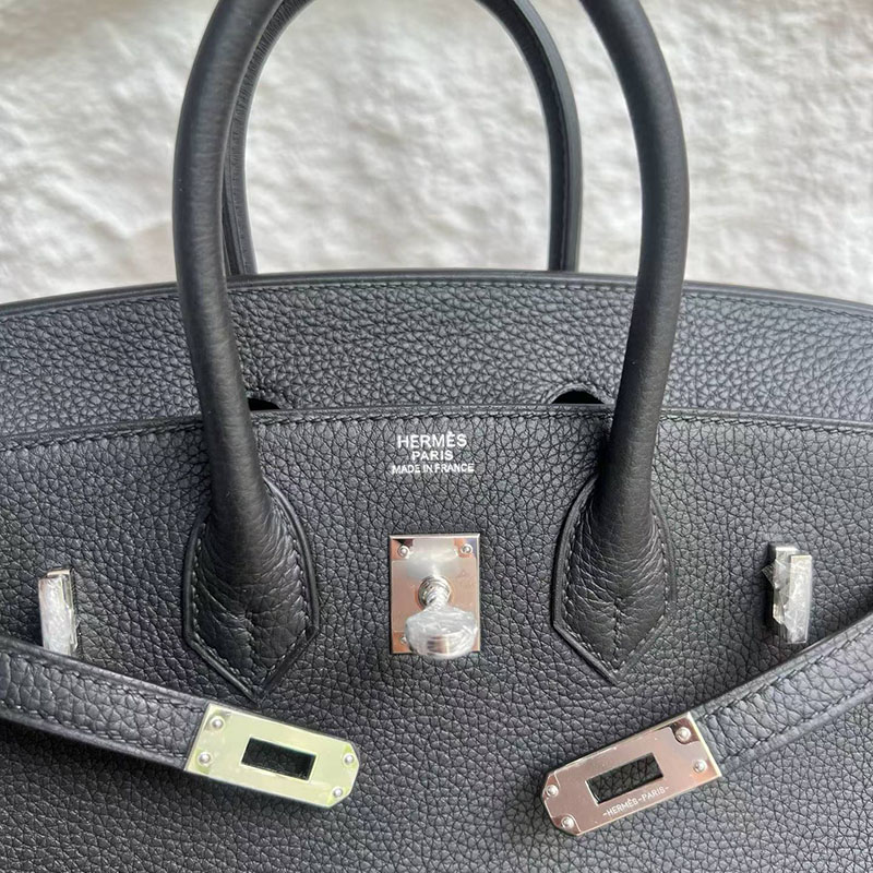 エルメス バーキン 並行輸入 HERMES バーキン25 黒 ブラック フィヨルド シルバー金具 2634005 バーキン25 黒 定価 - 画像 (3)
