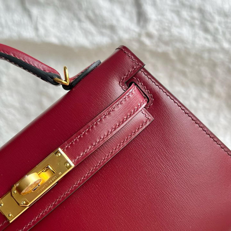 エルメス ケリーミニ2の通販 HERMES ケリーミニ2 外縫い ルージュアッシュ ボックスカーフ ゴールド金具 2634024 エルメス ミニケリー 定価 - 画像 (9)