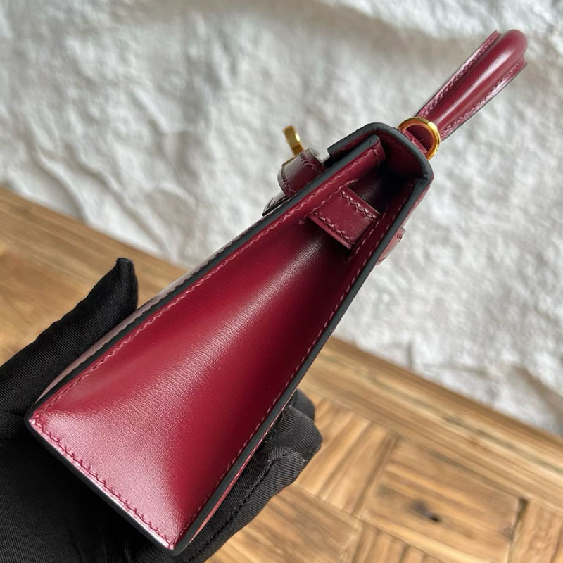 エルメス ケリーミニ2の通販 HERMES ケリーミニ2 外縫い ルージュアッシュ ボックスカーフ ゴールド金具 2634024 エルメス ミニケリー 定価 - 画像 (6)