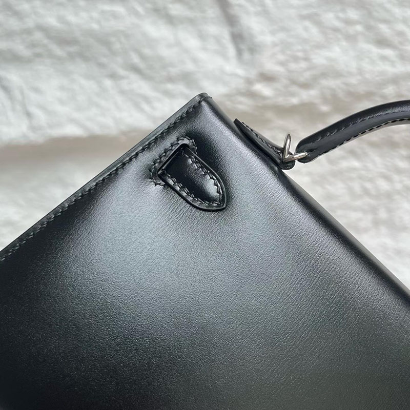 エルメスコピー通販 HERMES ケリーミニ2 外縫い ブラック ボックスカーフ シルバー金具 2634025 エルメス ケリー コピー - 画像 (7)