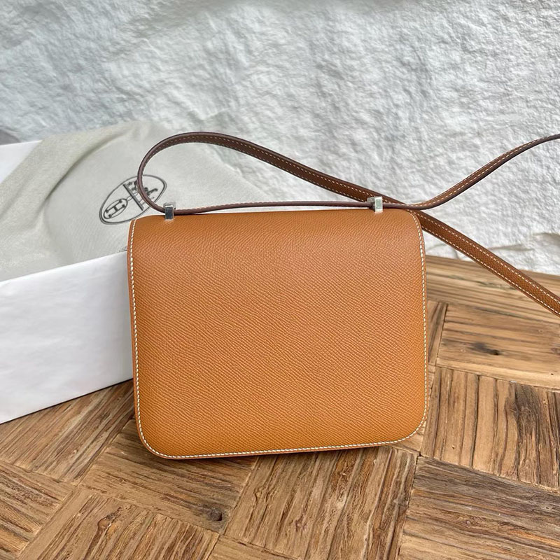 エルメスコピー通販 HERMES コンスタンス3 ミニ ゴールド ヴォーエプソン シルバー金具 H056341CK37 レディース エルメス ショルダーバッグ - 画像 (8)