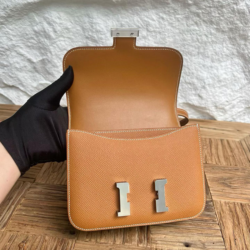エルメスコピー通販 HERMES コンスタンス3 ミニ ゴールド ヴォーエプソン シルバー金具 H056341CK37 レディース エルメス ショルダーバッグ - 画像 (5)