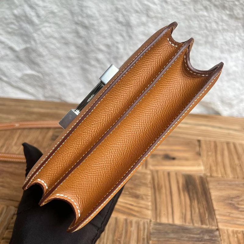 エルメスコピー通販 HERMES コンスタンス3 ミニ ゴールド ヴォーエプソン シルバー金具 H056341CK37 レディース エルメス ショルダーバッグ - 画像 (4)