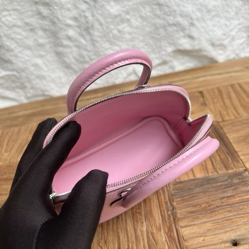 エルメスコピー通販 HERMES ボリード1923 ミニ モーヴシルベストル シェブルミゾル シルバー金具 H073444CKX9 ボリード ミニ 風 - 画像 (4)