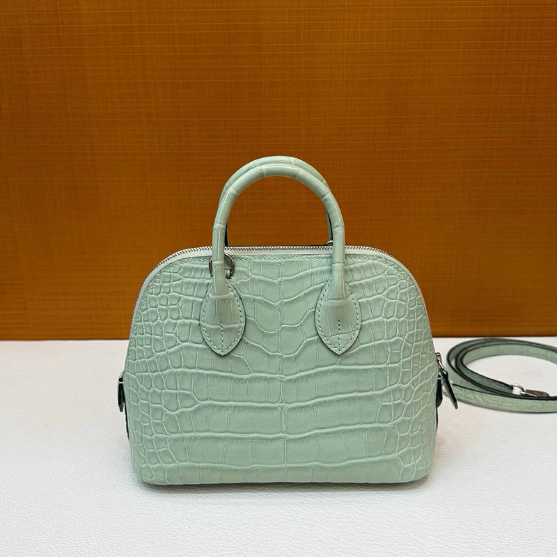 エルメスコピー通販 HERMES ボリード1923 ミニ ヴェールデュー クロコダイル シルバー金具 2634120 エルメス ミニバッグ クロコダイル - 画像 (9)