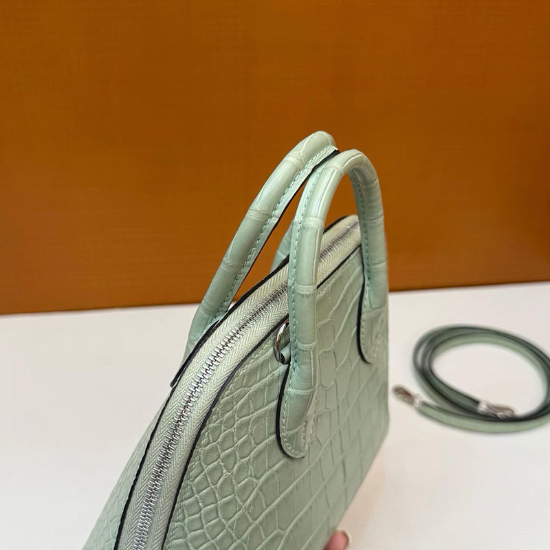 エルメスコピー通販 HERMES ボリード1923 ミニ ヴェールデュー クロコダイル シルバー金具 2634120 エルメス ミニバッグ クロコダイル - 画像 (7)