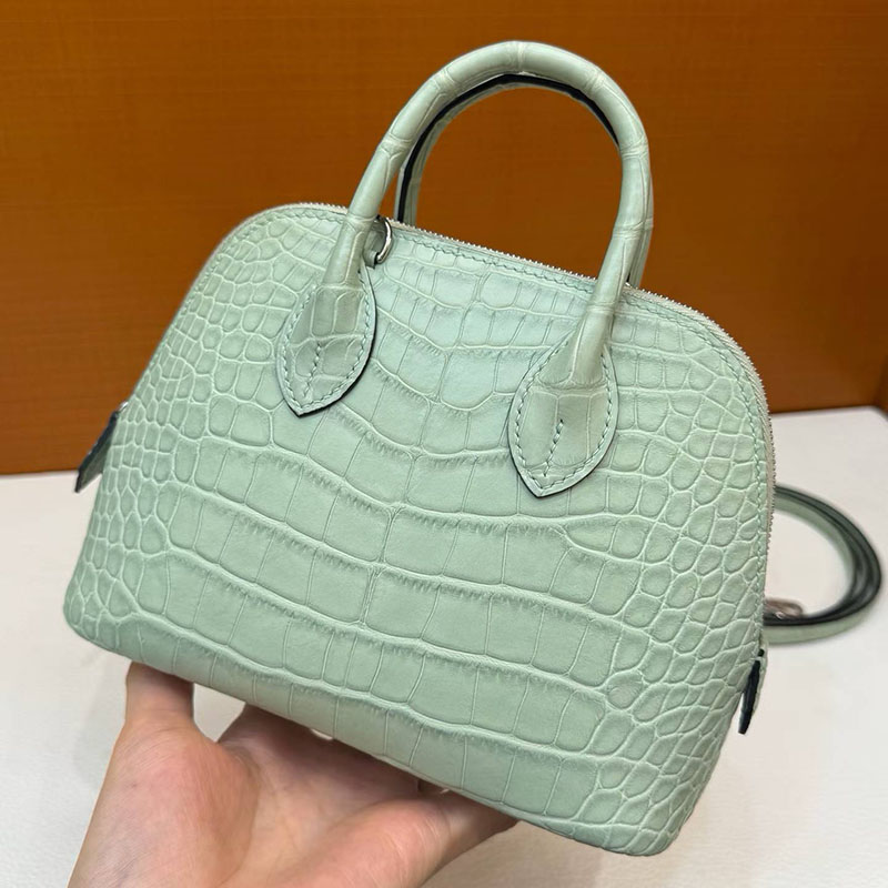 エルメスコピー通販 HERMES ボリード1923 ミニ ヴェールデュー クロコダイル シルバー金具 2634120 エルメス ミニバッグ クロコダイル - 画像 (6)