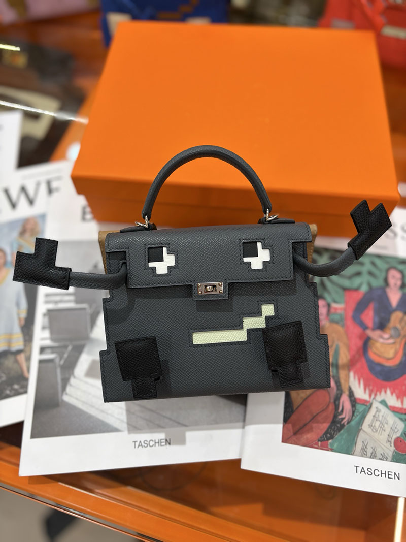 エルメスコピー通販 HERMES ケリードール ピクト ミニハンドバッグ グリミスティ グレー シルバー金具 2634134 ケリードール ピクト 定価 - 画像 (9)