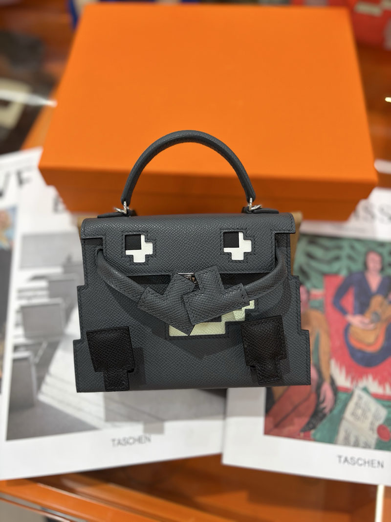 エルメスコピー通販 HERMES ケリードール ピクト ミニハンドバッグ グリミスティ グレー シルバー金具 2634134 ケリードール ピクト 定価 - 画像 (8)
