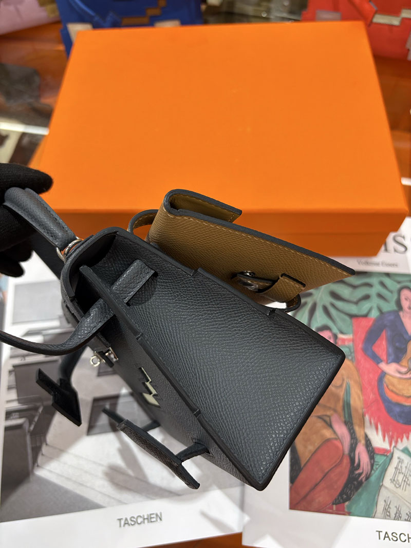 エルメスコピー通販 HERMES ケリードール ピクト ミニハンドバッグ グリミスティ グレー シルバー金具 2634134 ケリードール ピクト 定価 - 画像 (6)