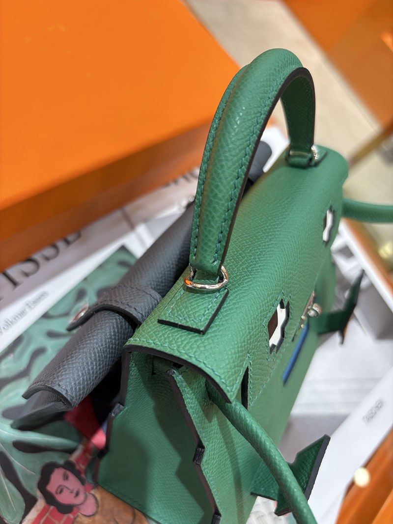 エルメスコピー通販 HERMES ケリードール ピクト ミニハンドバッグ グリーン シルバー金具 2634137 ケリードールピクト コピー - 画像 (5)