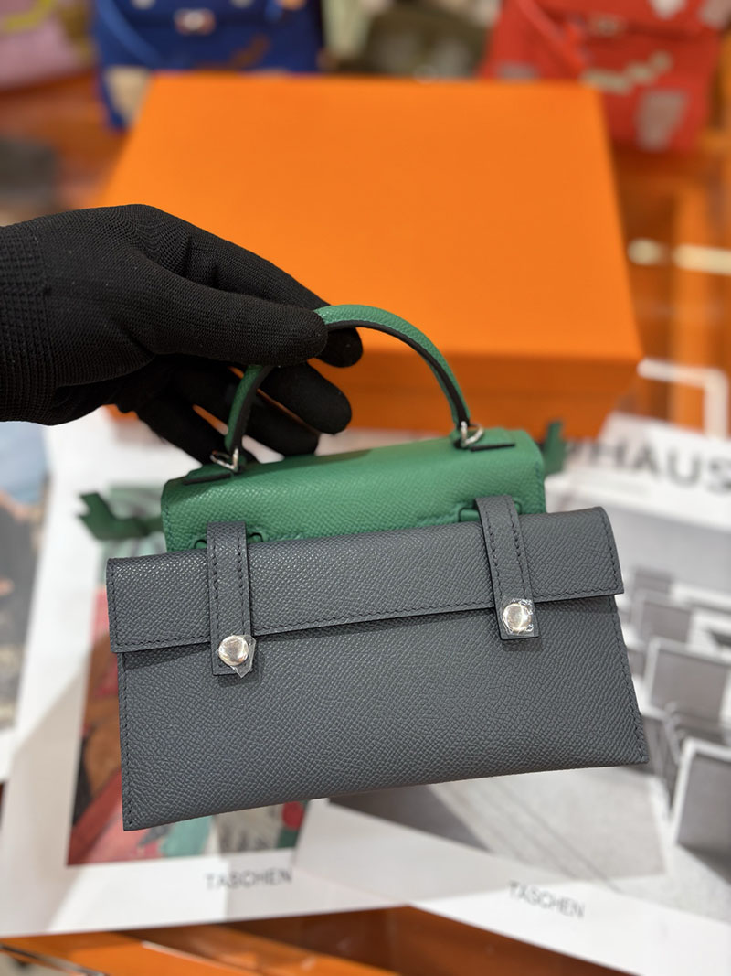 エルメスコピー通販 HERMES ケリードール ピクト ミニハンドバッグ グリーン シルバー金具 2634137 ケリードールピクト コピー - 画像 (3)